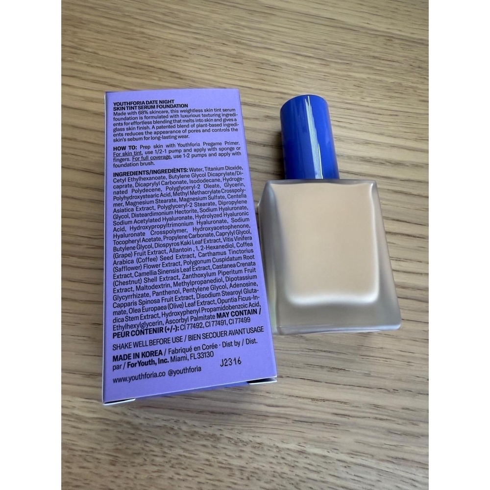 YOUTHFORIA Skin Tint Serum Foundation 260 Light Medium - Picture 3 of 5